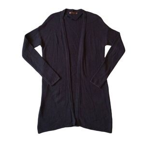 Belldini Charcoal Gray Long Sleeve Tight Knit Open Front Cardigan Women's Medium